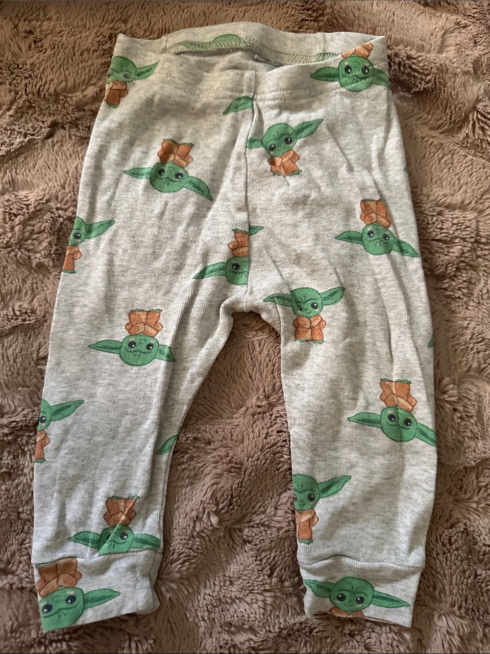 GAP Gray Footie Pants with Grogu